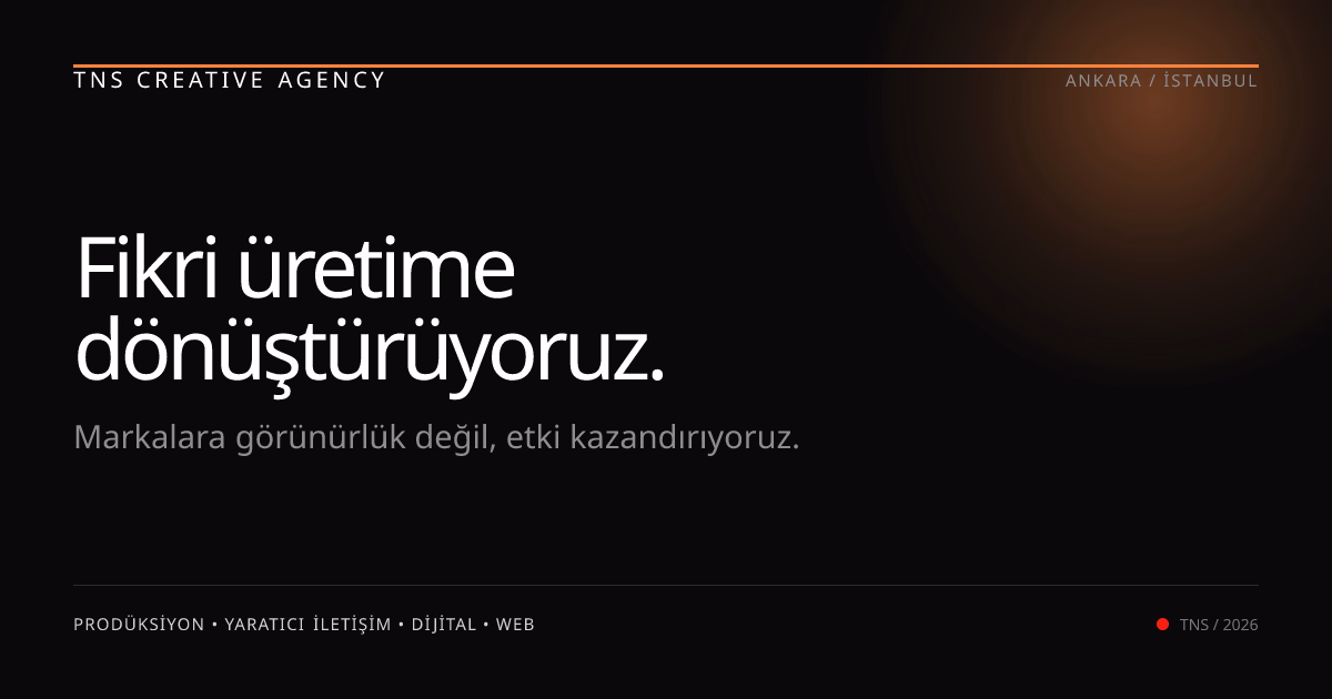 TNS Creative Agency prodüksiyon ve yaratıcı iletişim görseli